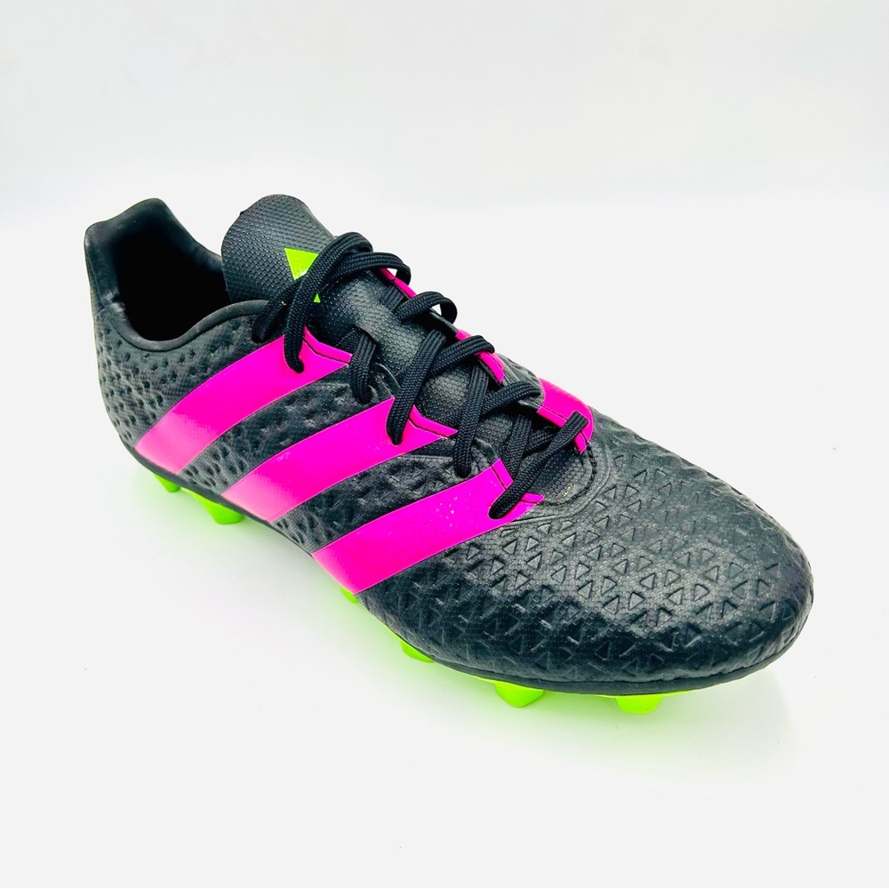 Adidas shoes Ace 16.4 Soccer Cleats Black Pink Firm Ground men size 7.5